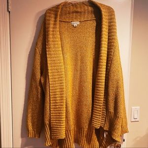 Ava + Viv Mustard Yellow Knit Cardigan